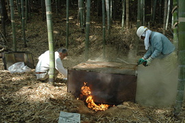 竹炭生産